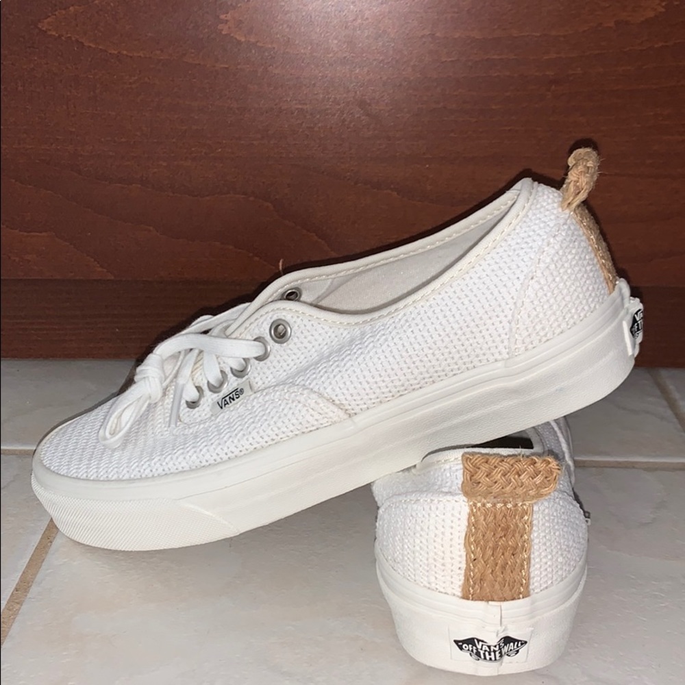 Beachy White Vans (knit upper)